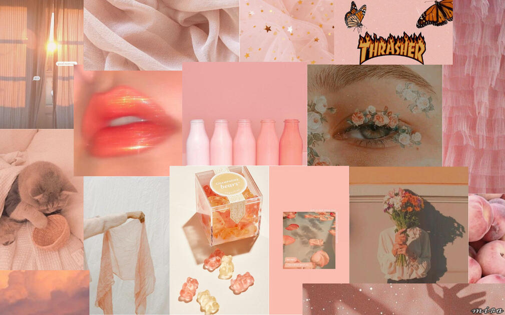 peach collage walpaper!