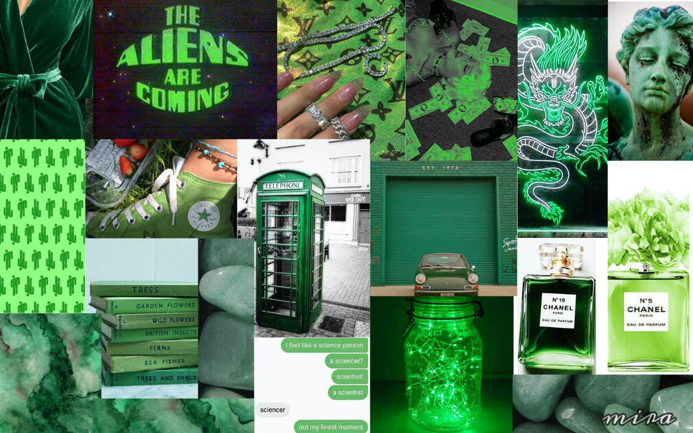 green collage wallpaper!