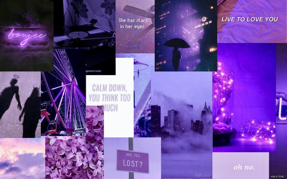 purple collage wallpaper!