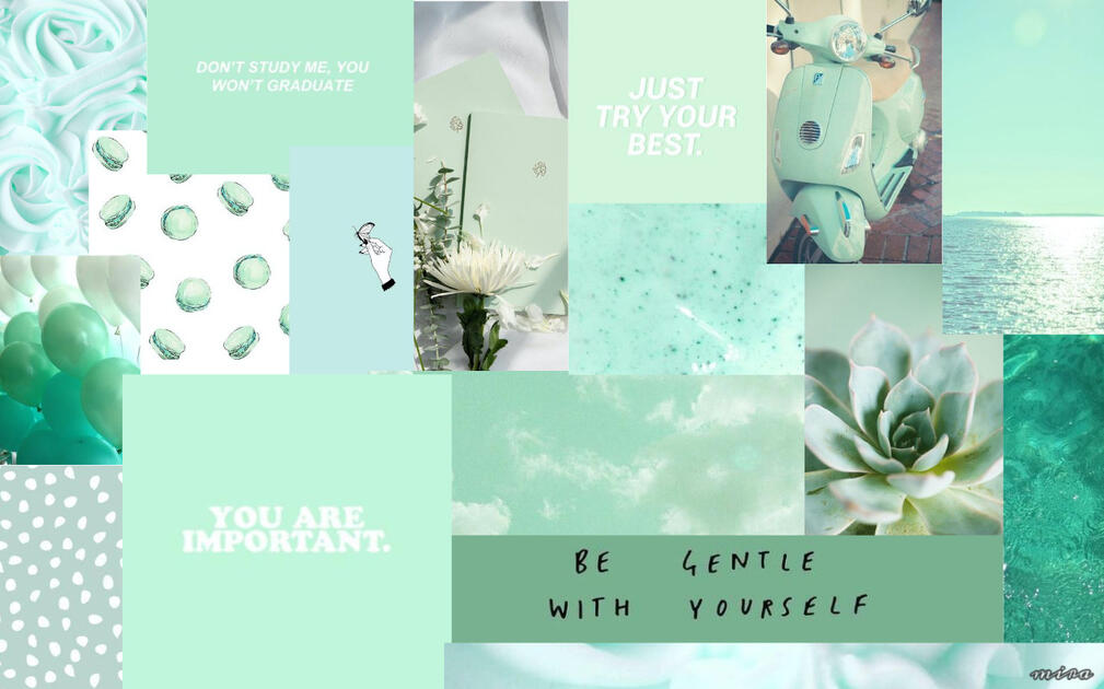 mint collage wallpaper!