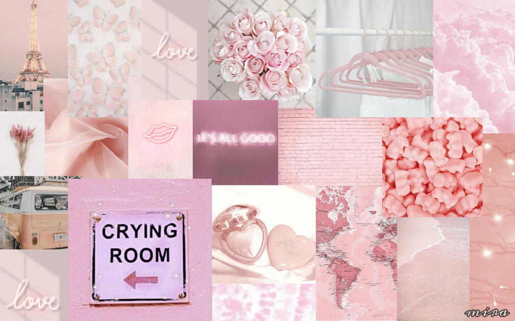 pink collage wallpaper!