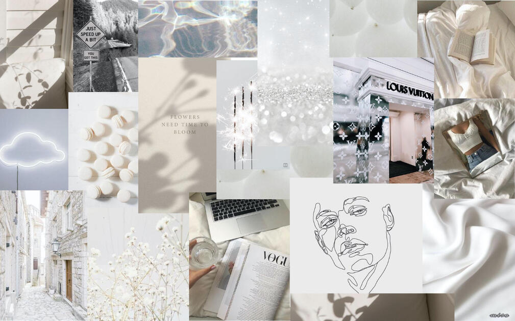 white collage wallpaper!
